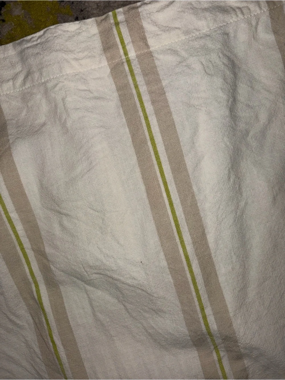 a new day Cream Skirt with Beige and Pale Green Stripes